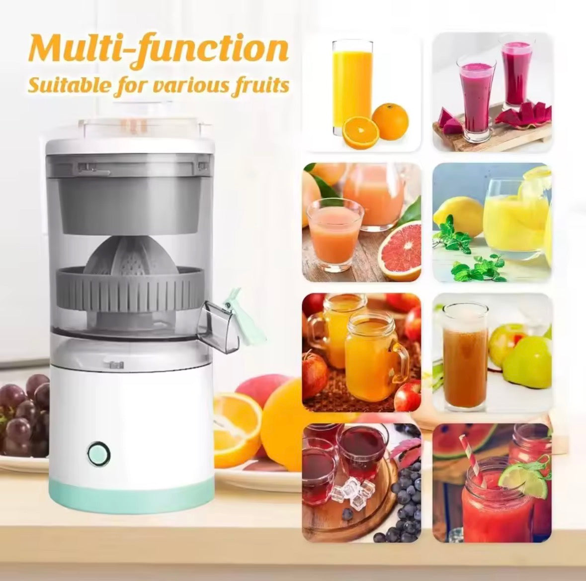 EXPRIMIDOR DE JUGO RECARGABLE