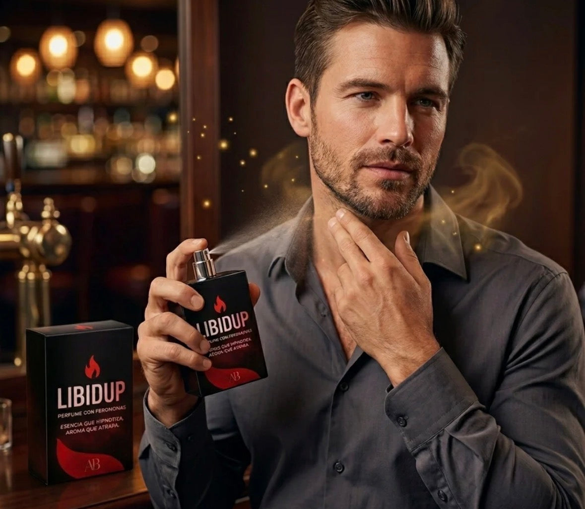 PERFUME CON FEROMONAS PARA HOMBRE.