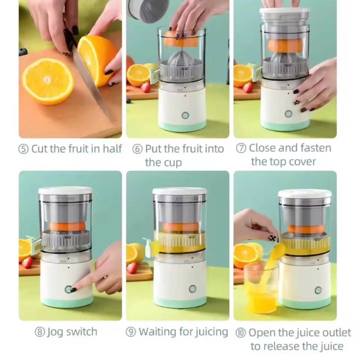 EXPRIMIDOR DE JUGO RECARGABLE